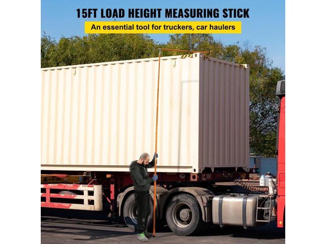 Vevor Load Height Measuring Stick 15' Sturdy Truck Height Stick Easy To Read
