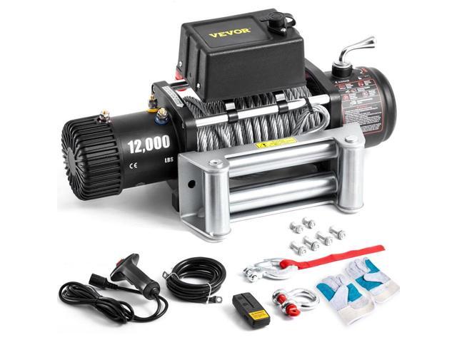 VEVOR Truck Winch 12000lbs Electric Winch 85ft/26m Steel Cable 12V Power Winch Jeep Winch with Wireless Remote Control and Powerful Motor for UTV...