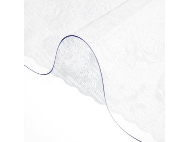 VEVOR Plastic Table Cover 24 x 60 Inch, 1.5 mm Thick Clear Table Protector, Rectangle Clear Desk Mat, Waterproof & Easy Cleaning for Office Dresser...