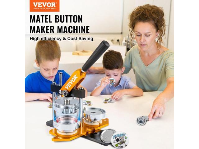 Button Maker Machine, 75 mm (3 inch) Badge Punch Press Kit, Children DIY Gifts Pin Maker, Button Making Supplies with 500pcs Button Parts & Circle...