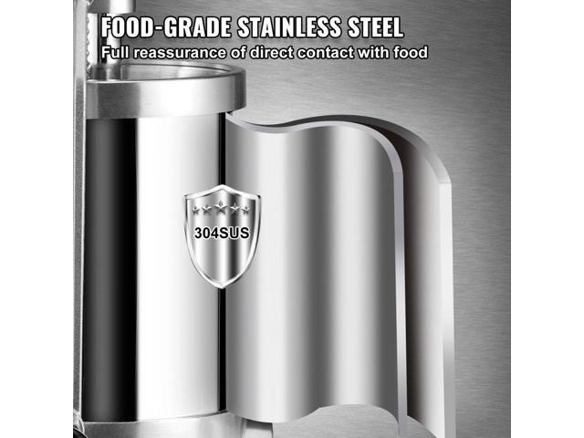 Sausage Stuffer, 2.5LBS/1.5L Capacity, 304 Stainless Steel Vertical Sausage Stuffer, Sausage Filling Machine with 3 Stuffing Tubes, Suction Base...