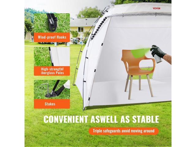 VEVOR Portable Paint Booth, Larger Spray Paint Tent with Built-in Floor & Mesh Screen, Painting Tent Station for Furniture DIY Hobby Tool, 10x7x6ft...