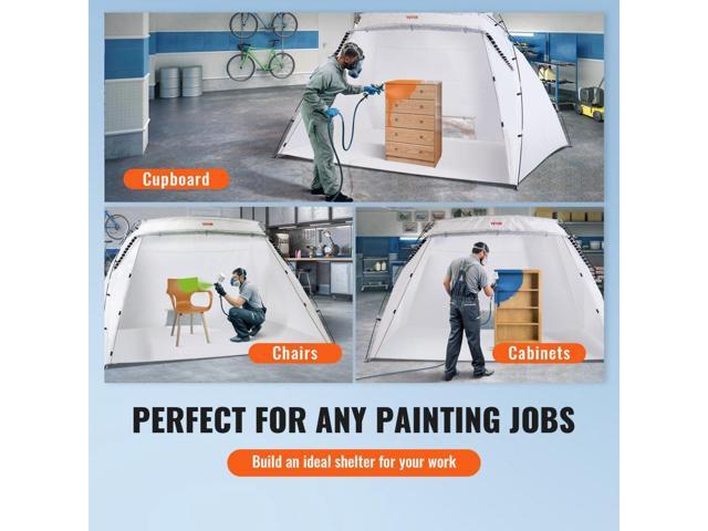 VEVOR Portable Paint Booth, Larger Spray Paint Tent with Built-in Floor & Mesh Screen, Painting Tent Station for Furniture DIY Hobby Tool, 10x7x6ft...