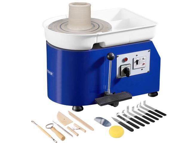 Pottery Wheel for Adults and Beginners, 350W, 11in Clay Wheel Forming Machine, Adjustable 0-300RPM Speed Handle and Pedal Control, ABS Detachable...