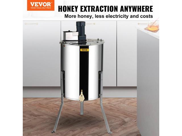 VEVOR Electric Honey Extractor, 4/8 Frames Honey Spinner Extractor, Stainless Steel Beekeeping Extraction, Honeycomb Drum Spinner with Lid, Apiary...