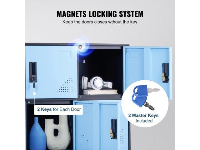 Metal Locker for Employees, 9 Doors Storage Cabinet with Card Slot, Employee Lockers with Keys, 66lbs Loading Capacity office Storage Lockers for...