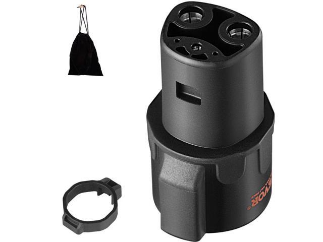VEVOR J1772 to Tesla Charger Adapter, 80 Amp 240V AC, SAE J1772 EV Charging Adapter to Tesla Plug, with Storage Bag Anti-Drop Lock IP65 Tested to...