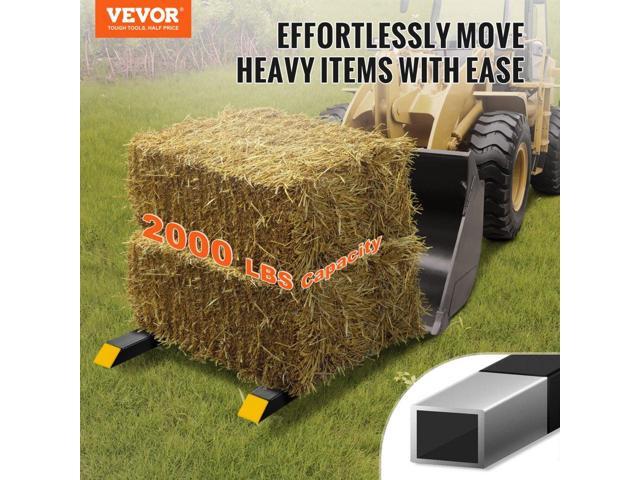 Pallet Forks, 2000 lbs Tractor Bucket Forks, 60' Total Length Clamp on Pallet Forks with Adjustable Stabilizer bar, Heavy Duty Pallet Forks for...