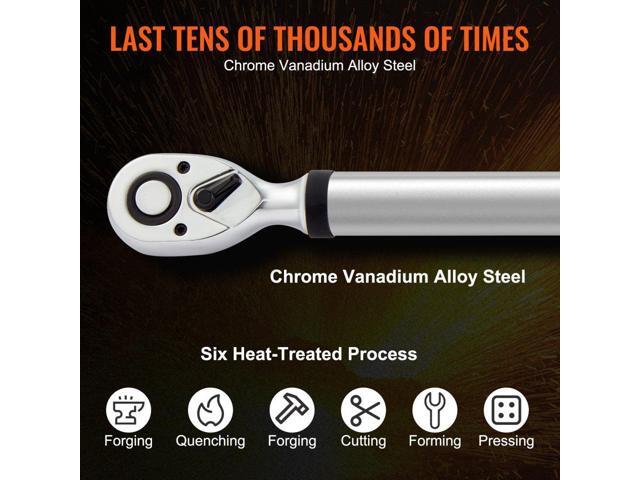 VEVOR Digital Torque Wrench, 1/2' Drive Electronic Torque Wrench, Torque Wrench Kit 25-250ft. lb/34-340n. m Torque Range Accurate to ±2%, 3-Mode...