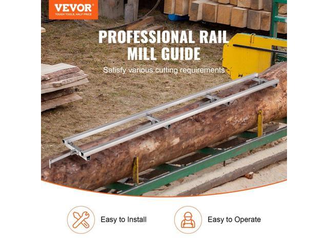 Rail Mill Guide System, 9 ft Milling Guide, 4 Crossbar Kits Chainsaw Mill Rail Guide, Aluminum Adjustable Saw Mill Rail System Work with Chainsaw...