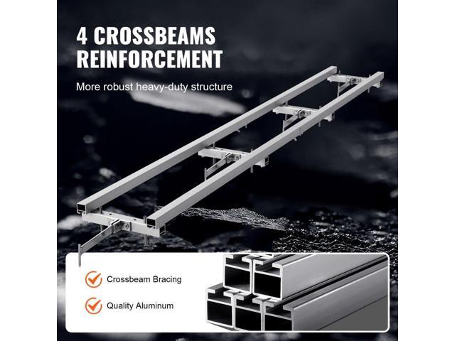 Rail Mill Guide System, 9 ft Milling Guide, 4 Crossbar Kits Chainsaw Mill Rail Guide, Aluminum Adjustable Saw Mill Rail System Work with Chainsaw...