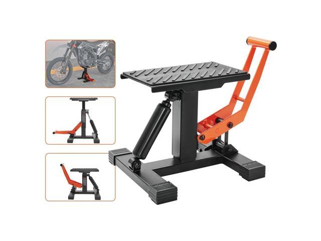 VEVOR Dirt Bike Lift Stand, Motorcycle Jack Lift Stand 440 lbs Capacity and Hydraulic Lift Operation, Adjustable Height Hoist Table, for Dirt Pit...