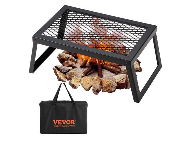 VEVOR Folding Campfire Grill, Heavy Duty Steel Mesh Grate, 18' Portable Camping Grates Over Fire Pit, Camp Fire Cooking Equipment with Legs...