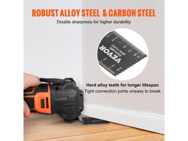 VEVOR 50PCS Oscillating Saw Blades, Universal Quick Release Oscillating Saw Blades, Multitool Tool Blades for Wood Plastic Aluminum, Fit Dewalt...