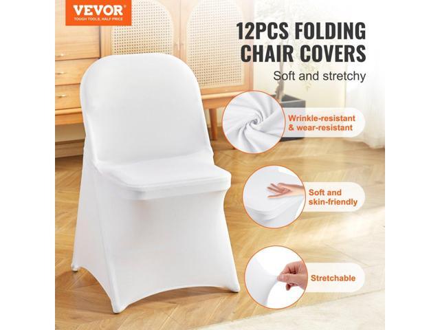 Stretch Spandex Folding Chair Covers, Universal Fitted Chair Cover, Removable Washable Protective Slipcovers, for Wedding, Holiday, Banquet, Party,...