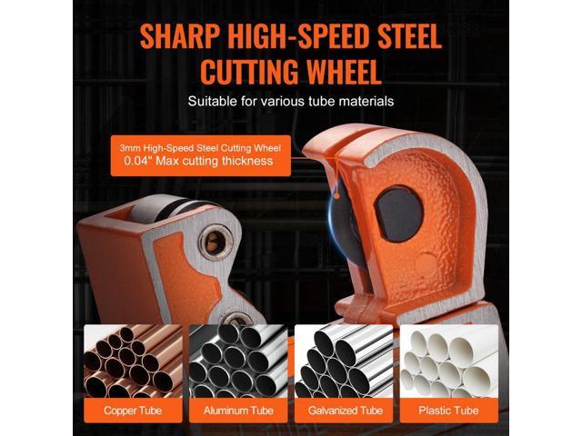 Mini Tubing Cutter, 1/8' - 1-1/8' O. D. Mini Copper Pipe Cutter, Heavy Duty Compact Tube Cutter Tool with High-Speed SKD Blade for Copper, Aluminum,...
