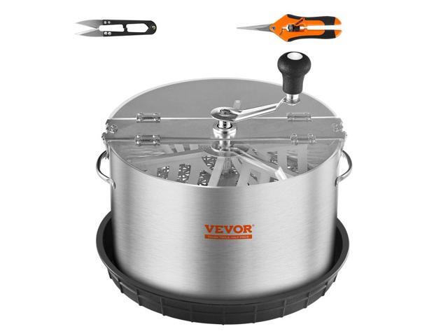 VEVOR Bud Leaf Trimmer, 16 inch Stainless Steel Manual Bud Trimmer Machine, with Clear PET Cover for Visual Cutting, Hand Pruners Included, for...
