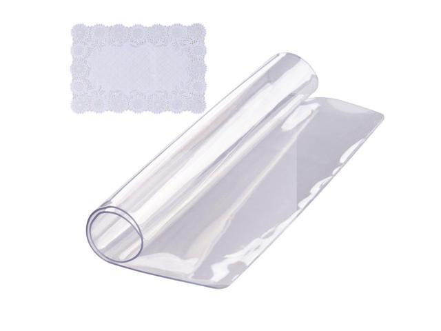 Clear Table Cover Protector, 12' x 12'/305 x 305 mm Table Cover, 1.5 mm Thick PVC Plastic Tablecloth, Waterproof Desktop Protector for Writing...