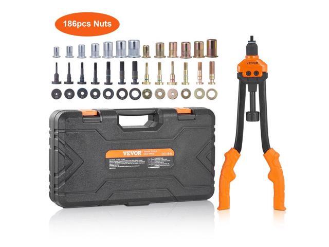 16' Rivet Nut Tool, Labor-Saving Rivnut Tool Kit with 13PCS Metric & SAE Mandrels, 186PCS Rivet Nuts,M3, M4, M5, M6, M8, M10, M12, 1/4-20, 5/16-18,...