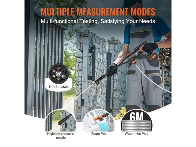 Cordless Pressure Washer, 580-PSI 1.1 GPM Portable Power Cleaner, Handheld High-Pressure Car Washer Gun with 4.0Ah Battery, Charger, 6-in-1 Nozzle,...