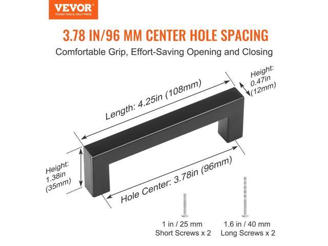 30 Pack Cabinet Pulls, 3.86in / 96mm Center to Center Slim Square Kitchen Cabinet Drawer, Stainless Steel Modern Kitchen Cupboard Door Handles for...