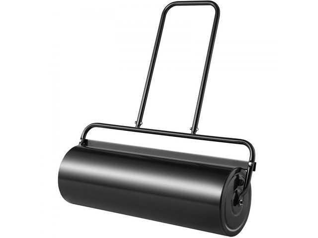 Lawn Roller, 17 Gallon Sand/Water Filled Yard Roller, Steel Sod Roller with Easy-turn Plug and U-Shaped Ergonomic Handle for Convenient Push and...