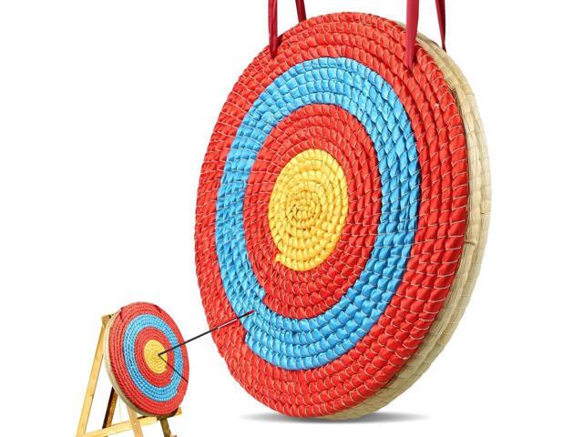 VEVOR Archery Target, 3 Layers 20' Arrow Target, Traditional Solid Straw Round Archery Target Shooting Bow, Hand-Made Arrows Target, Coloured Rope...