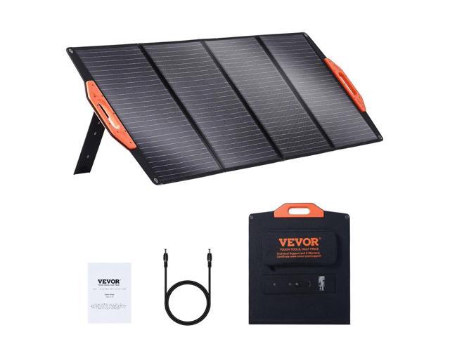 VEVOR Portable Monocrystalline Solar Panel, Monocrystallin120W Foldable e ETFE Solar Charger, 23% Efficiency Solar Panel with Type C, DC 18V, QC3.0...