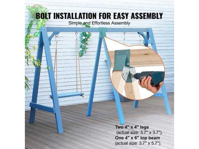 A-Frame Middle Swing Set Brackets, Heavy Duty Carbon Steel Swing Set Hardware with Mounting Hardware, DIY Swing Set Bracket Swing Set Kit for 4x4...