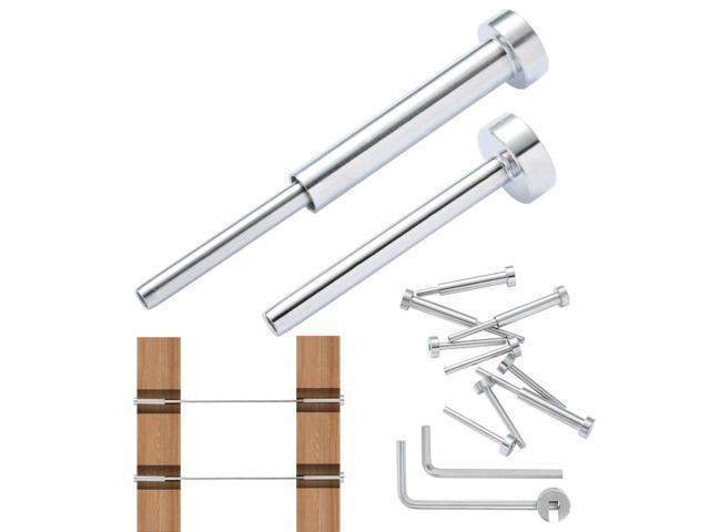 20 Pack Invisible Cable Railing kit, T316 Stainless Steel 1/8' Invisible Receiver and Swage Stud End for Cable Railing, Swage Tensioner 1/8' for...