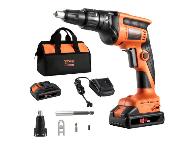 Drywall Screw Gun, 20V Max Drywall Screwgun, 4200RPM Brushless Cordless Drywall Gun Kit with 2 Battery Packs, Charger, Belt Clip, and Tool Bag,...