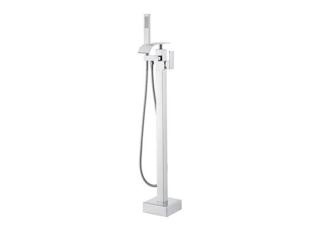 VEVOR Freestanding Bathtub Faucet, Floor Mount, Freestanding Tub Filler, Shower Mixer Taps, Two Water Modes, 360° Swivel Spout, for Bathing &...
