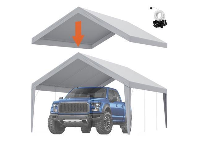 VEVOR Carport Replacement Canopy Cover 13 x 20 ft, Garage Top Tent Shelter Tarp Heavy-Duty Waterproof & UV Protected, Easy Installation with Ball...