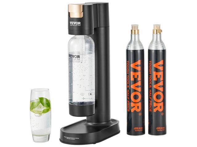 VEVOR Sparkling Water Maker, Soda Maker Machine for Home Carbonating, Seltzer Water Starter Kit with BPA-free 1L PET Bottle, 2 CO2 Cylinders,...