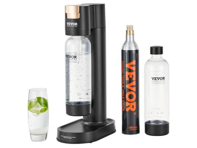 VEVOR Sparkling Water Maker, Soda Maker Machine for Home Carbonating, Seltzer Water Starter Kit with 2 BPA-free 1L PET Bottles, CO2 Cylinder,...