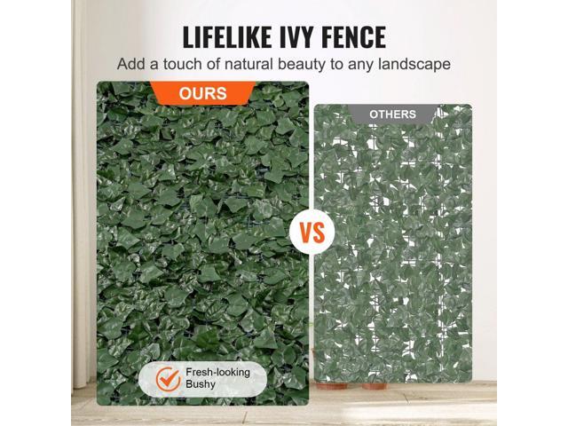 Ivy Privacy Fence, 59 x 98 in Artificial Green Wall Screen, Greenery Ivy Fence with Mesh Cloth Backing and Strengthened Joint, Faux Hedges Vine...