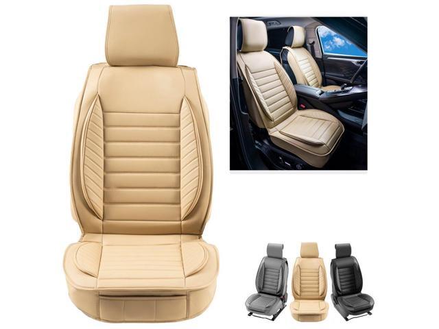 VEVOR Seat Covers, Universal Car Seat Covers Front Seats, 2pcs Faux Leather Seat Cover, Semi-enclosed Design, Detachable Headrest and Airbag...