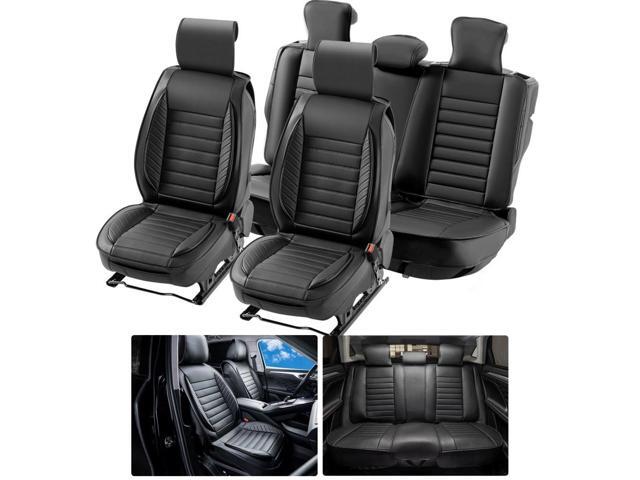 VEVOR Seat Covers, Universal Car Seat Covers Full Set Seats, Front and Rear Seat, 9pcs Faux Leather Seat Cover, Semi-enclosed Design, Detachable...