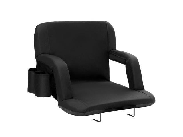 VEVOR Stadium Seat with Back Support, Wide Bleacher Seat Back, Folding Padded Cushion Stadium Chair, Portable Reclining Chair with Hook Pocket...