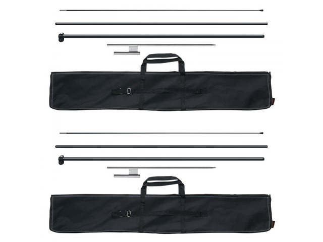 Feather Flag Pole Kit, 2 Packs Swooper Flag Pole 12.7 ft, Sign Flag Poles for Business Advertising Flags Outdoor, with Ground Stakes and A Carrying...