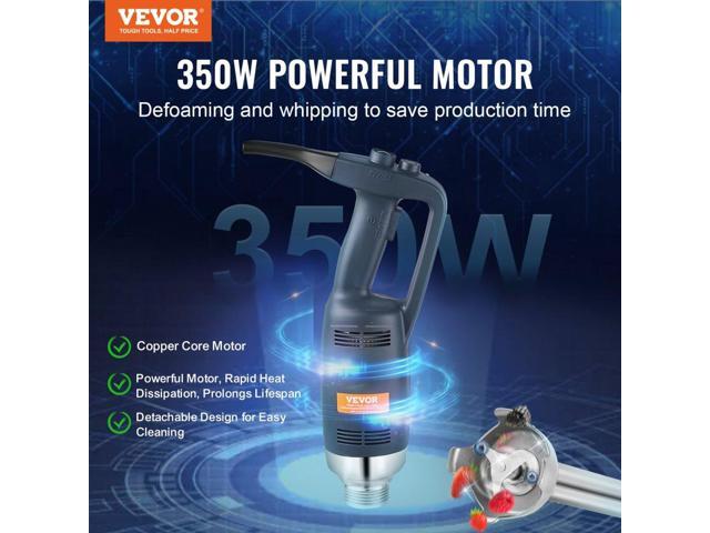 Commercial Immersion Blender, 350W Heavy Duty Hand Mixer, 20 inch Stepless Variable Speed Mixer with Stainless Steel Blade, Multi-Purpose Portable...
