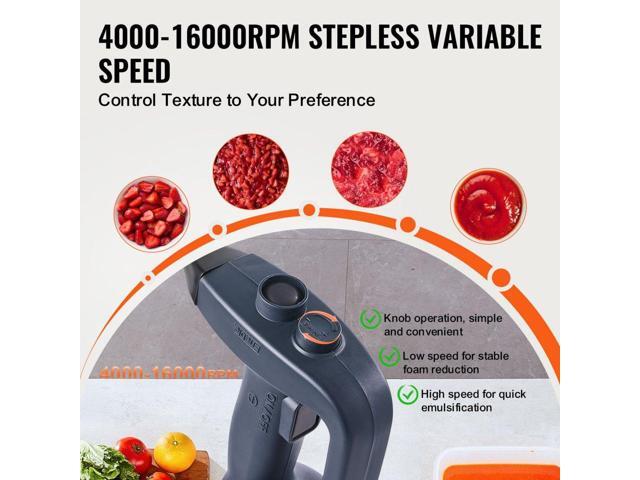 Commercial Immersion Blender, 350W Heavy Duty Hand Mixer, 20 inch Stepless Variable Speed Mixer with Stainless Steel Blade, Multi-Purpose Portable...