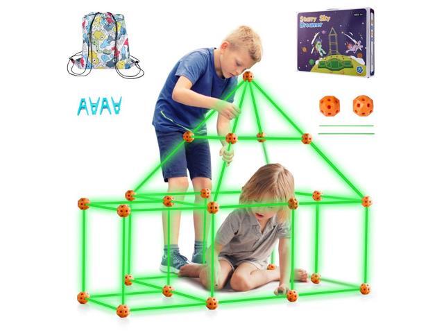 VEVOR Glow In The Dark! Christmas Gift! Tent Fort Building Kit for Kids Glow In The Dark STEM Construction Toy 85P