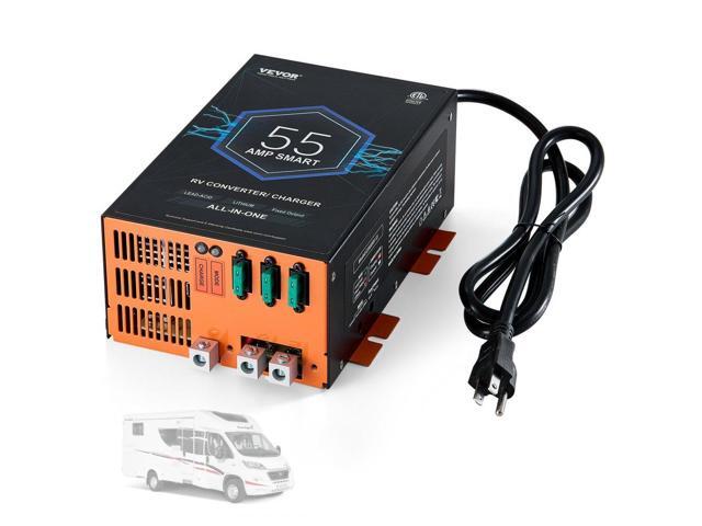 RV Converter, 55 Amp, 110V AC to 12V DC RV Power Converter Battery Charger with 4 Stage Smart Charging 13V to 16.5V Adjustable Operating Range,...