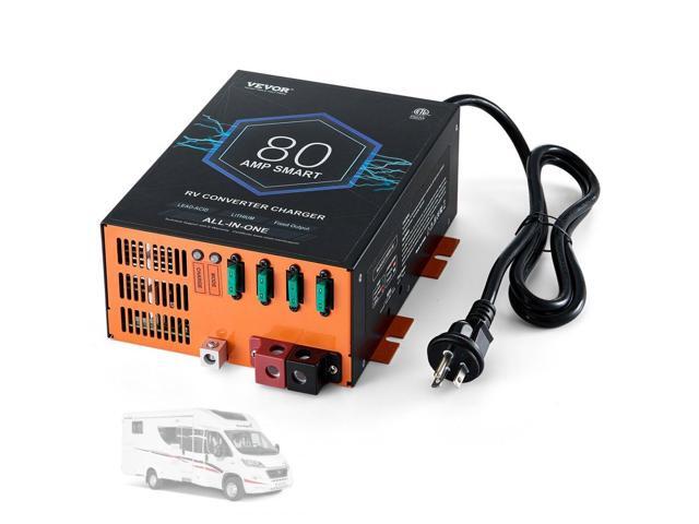 RV Converter, 80 Amp, 110V AC to 12V DC RV Power Converter Battery Charger with 4 Stage Smart Charging 13V to 16.5V Adjustable Operating Range,...