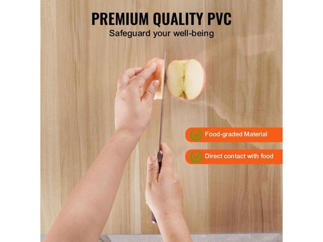 Plastic Table Cover, 16 x 32 Inch 1.5 mm Thick Clear Table Protector, Rectangle PVC Desk Mat, Waterproof & Easy Cleaning Desk Pad Tablecloth, for...