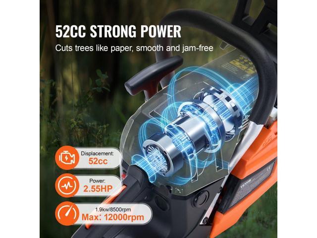Gas Chainsaw, 52CC 18' 2.55HP, Gasoline Powered Chain Saw, Handheld Cordless Petrol Chainsaws for Tree Wood Branch Cutting, Tree Trimming, Land...