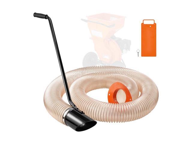 Wood Chipper Shredder Mulcher Leaf Vacuum Kit, 4.3 Inch x 13.1 ft Heavy Duty Universal Woodchipper Accessory, 4 inch Diameter for Large Volume...