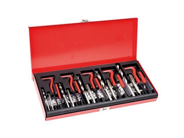 Helicoil Thread Repair Kit, 166-Piece Metric HSS Drill Helicoil Repair Kit, M5 M6 M8 M10 M12 Heli Coil Rethreading Tool Kit with HSS Drill Bits...