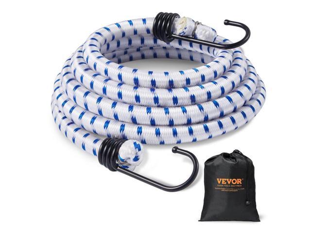 VEVOR 6 Piece Bungee Cords with A3 Steel Hooks, 72 Inch Heavy Duty Bungee Straps, 12 mm Elastic Bungee Ropes Set for Camping, Tarps, Motorcycle,...